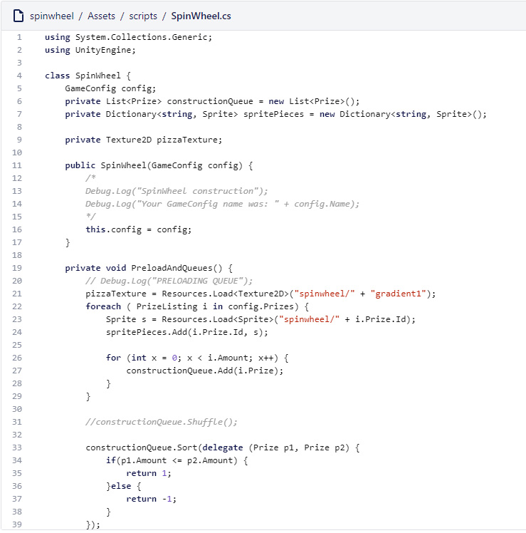C# Code from the game